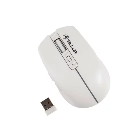 Mouse wireless Tellur, Silent Click, Alb