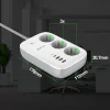 Prelungitor WiFi Tellur Smart, 3 porturi, PD30W, QC18W, 2xUSB 2.4A, 2500W, 10A, 2m