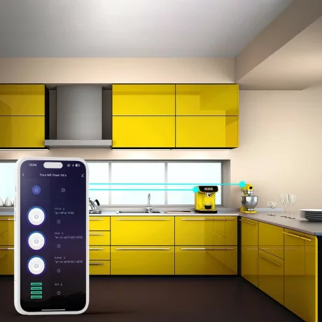 Prelungitor WiFi Tellur Smart, 3 porturi, PD30W, QC18W, 2xUSB 2.4A, 2500W, 10A, 2m