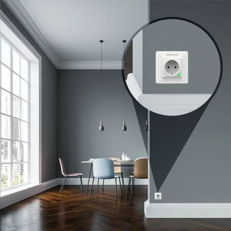 Priză de perete WiFi Tellur Smart, 3000W, 16A, alb