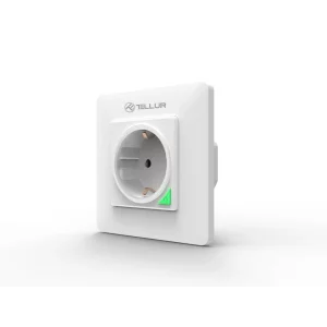 Priză de perete WiFi Tellur Smart, 3000W, 16A, alb