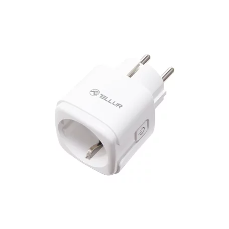 Priză WiFi Tellur Smart, monitorizare consum, 3680W, 16A, alb