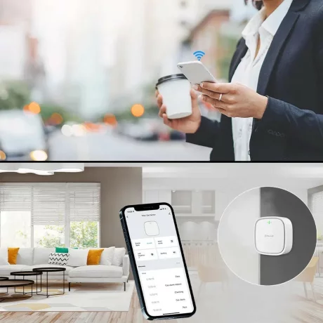 Senzor de gaz WiFi Tellur Smart, DC12V 1A, Alb