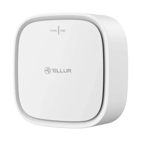 Senzor de gaz WiFi Tellur Smart, DC12V 1A, Alb