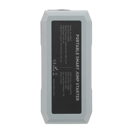 Starter auto portabil Tellur, 12V, 1500A, baterie externă, 16800mAh, lanternă, gri