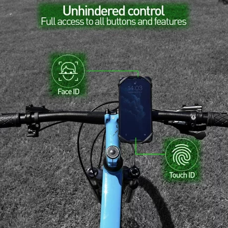 Suport detașabil Tellur de telefon 4&quot;-6.5&quot; pentru bicicletă BPH100, negru