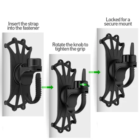 Suport detașabil Tellur de telefon 4&quot;-6.5&quot; pentru bicicletă BPH100, negru