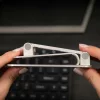 Suport Telefon Birou Tellur, Aluminiu, Argintiu