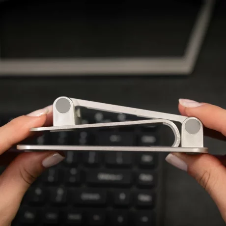 Suport Telefon Birou Tellur, Aluminiu, Argintiu