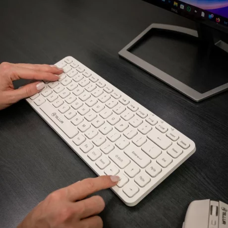 Tastatură fără fir Tellur, Mini, Alb