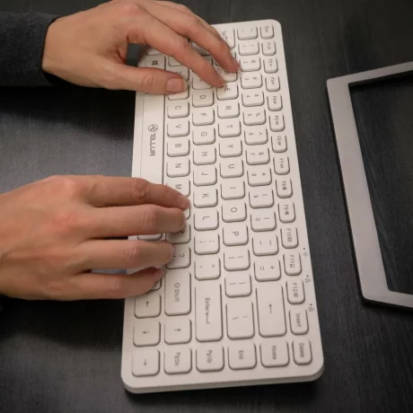 Tastatură fără fir Tellur, Mini, Alb