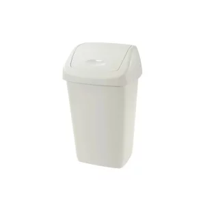 Coș capac batant alb 35 L