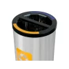 Coș inox colectare selectivă 2 compartimente 2 x 35 L