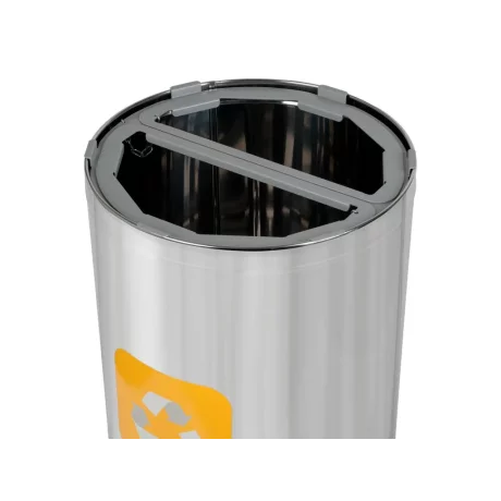 Coș inox colectare selectivă 2 compartimente 2 x 35 L