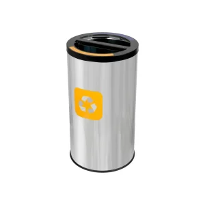 Coș inox colectare selectivă 2 compartimente 2 x 35 L