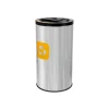 Coș inox colectare selectivă 2 compartimente 2 x 35 L