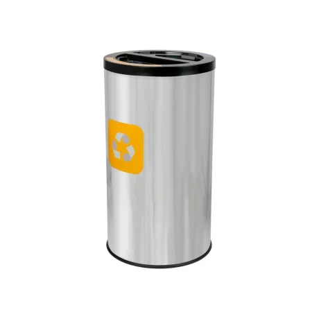 Coș inox colectare selectivă 2 compartimente 2 x 35 L