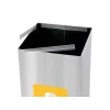 Coș inox colectare selectivă Eko Square Prestige 60 L