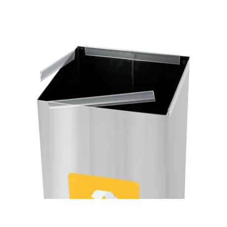 Coș inox colectare selectivă Eko Square Prestige 60 L