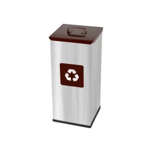 Coș inox colectare selectivă Eko Square Prestige 60 L