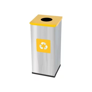 Coș inox colectare selectivă Eko Square Prestige 60 L