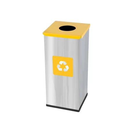 Coș inox colectare selectivă Eko Square Prestige 60 L