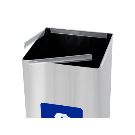Coș inox colectare selectivă Eko Square Prestige 60 L