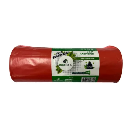 Saci menaj 120 L (70 x 110) 30 microni 10 buc/rolă LDPE