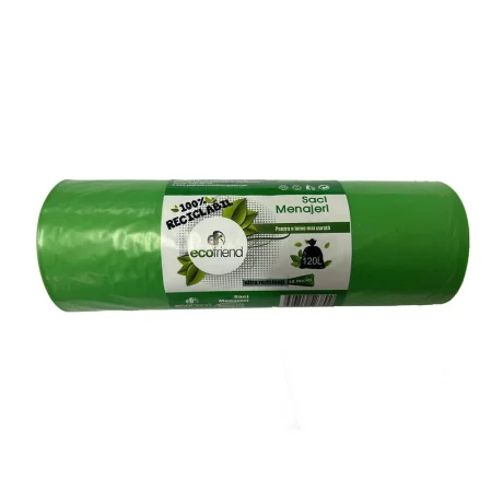 Saci menaj 120 L (70 x 110) 30 microni 10 buc/rolă LDPE