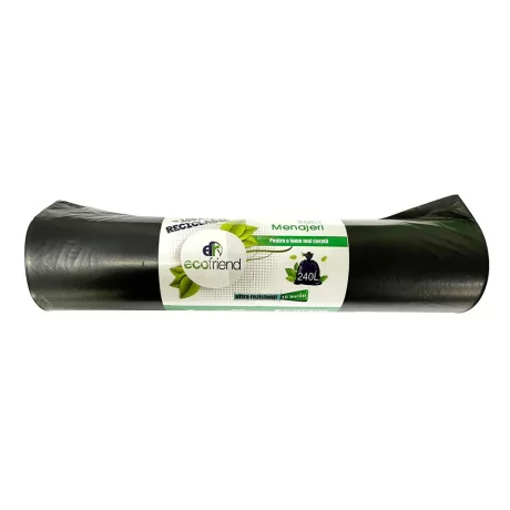Saci menaj 240 l (115 x 130) 30 microni 10 buc/rolă LDPE