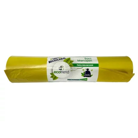 Saci menaj 240 l (115 x 130) 30 microni 10 buc/rolă LDPE