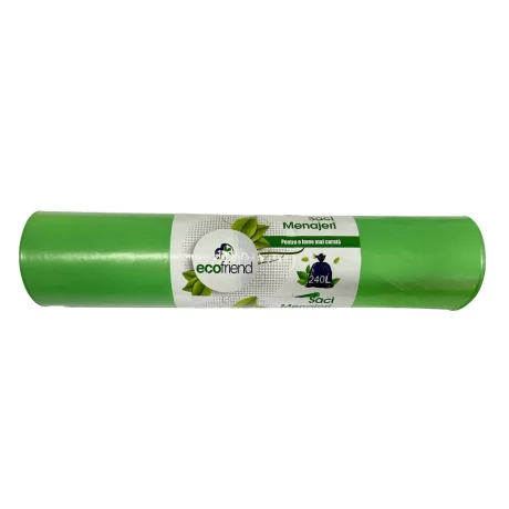 Saci menaj 240 l (115 x 130) 30 microni 10 buc/rolă LDPE