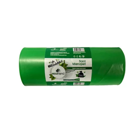 Saci menaj 35 L (50 x 70) 22 microni 15 buc/rolă LDPE
