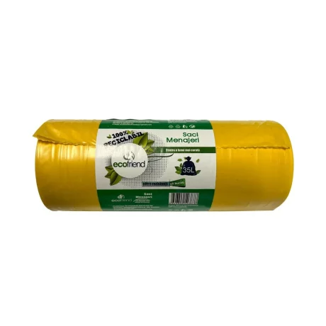 Saci menaj 35 L (50 x 70) 22 microni 15 buc/rolă LDPE