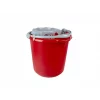 Set găleată plastic 10 L + storcător pentru mop roșie