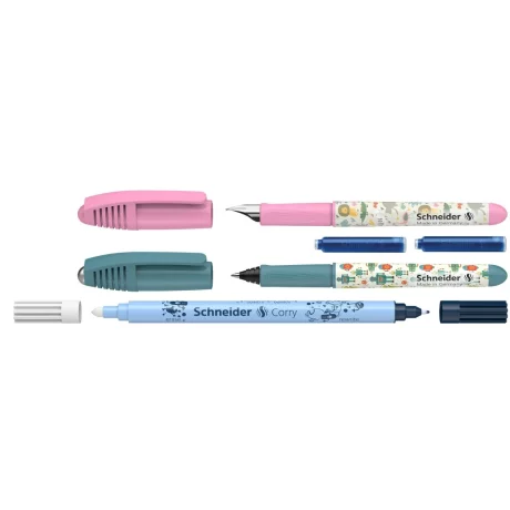 Set stilou + roller Schneider Zippi + pic Corry + 2 rezerve/blister