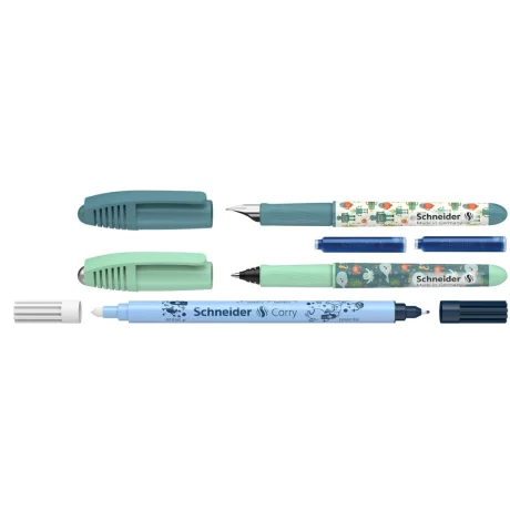 Set stilou + roller Schneider Zippi + pic Corry + 2 rezerve/blister
