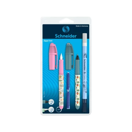 Set stilou + roller Schneider Zippi + pic Corry + 2 rezerve/blister