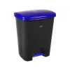 Coș de gunoi reciclare selectivă cu pedală 15 L corp gri capac color
