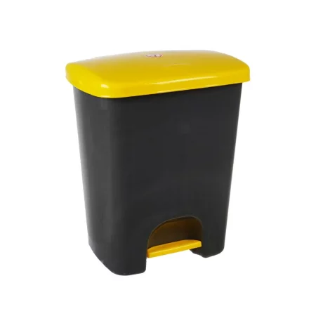 Coș de gunoi reciclare selectivă cu pedală 25 L corp gri capac color