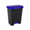 Coș de gunoi reciclare selectivă cu pedală 25 L corp gri capac color
