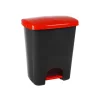 Coș de gunoi reciclare selectivă cu pedală 25 L corp gri capac color