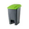 Coș de gunoi reciclare selectivă cu pedală 70 L corp gri capac color