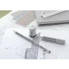 Ascuțitoare plastic simplă cu container mini grip 2001 gri Faber-Castell