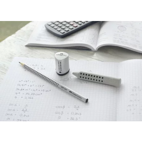 Ascuțitoare plastic simplă cu container mini grip 2001 gri Faber-Castell