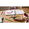 Ascuțitoare plastic triplă cu container grip 2001 gri Faber-Castell