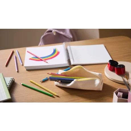 Ascuțitoare plastic triplă cu container grip 2001 gri Faber-Castell