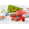 Ascuțitoare plastic triplă cu container grip 2001 roșie/albastră Faber-Castell
