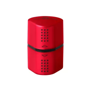 Ascuțitoare plastic triplă cu container grip 2001 roșie/albastră Faber-Castell