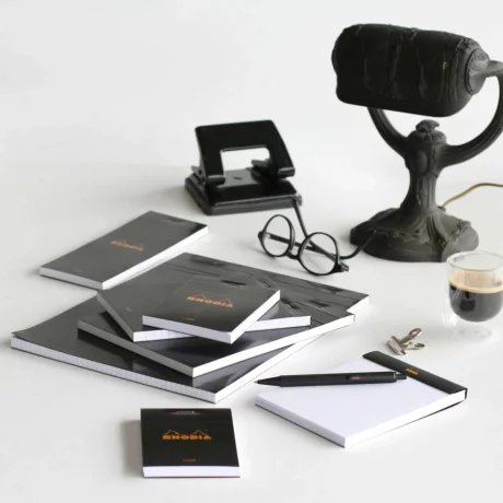 Blocnotes 11 x 7 cm, capsat, 80 file, N°14, Rhodia Basic, black